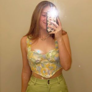 Corset ribbed crop top